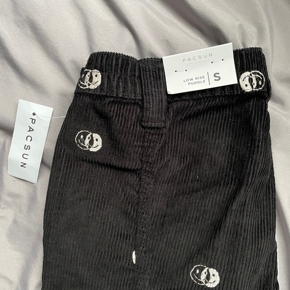 PacSun Smiley Corduroy Low Rise Puddle Pants- Small - Picture 2 of 3